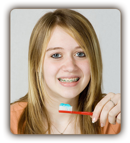 photo of happy girl with braces